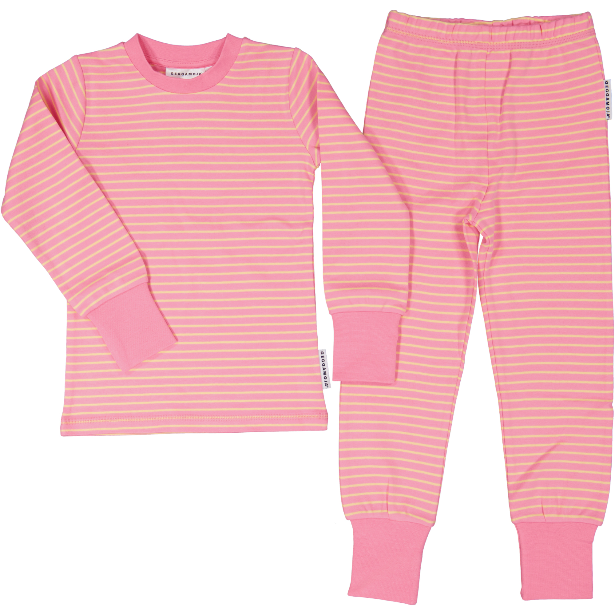 Pyjamas tvådelad Rosa/gul 86/92