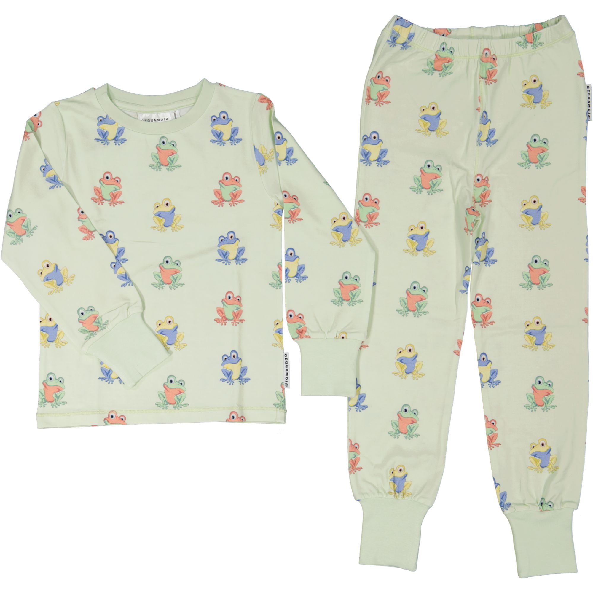 Bambu Tvådelad Pyjamas Groda Grön 122/128