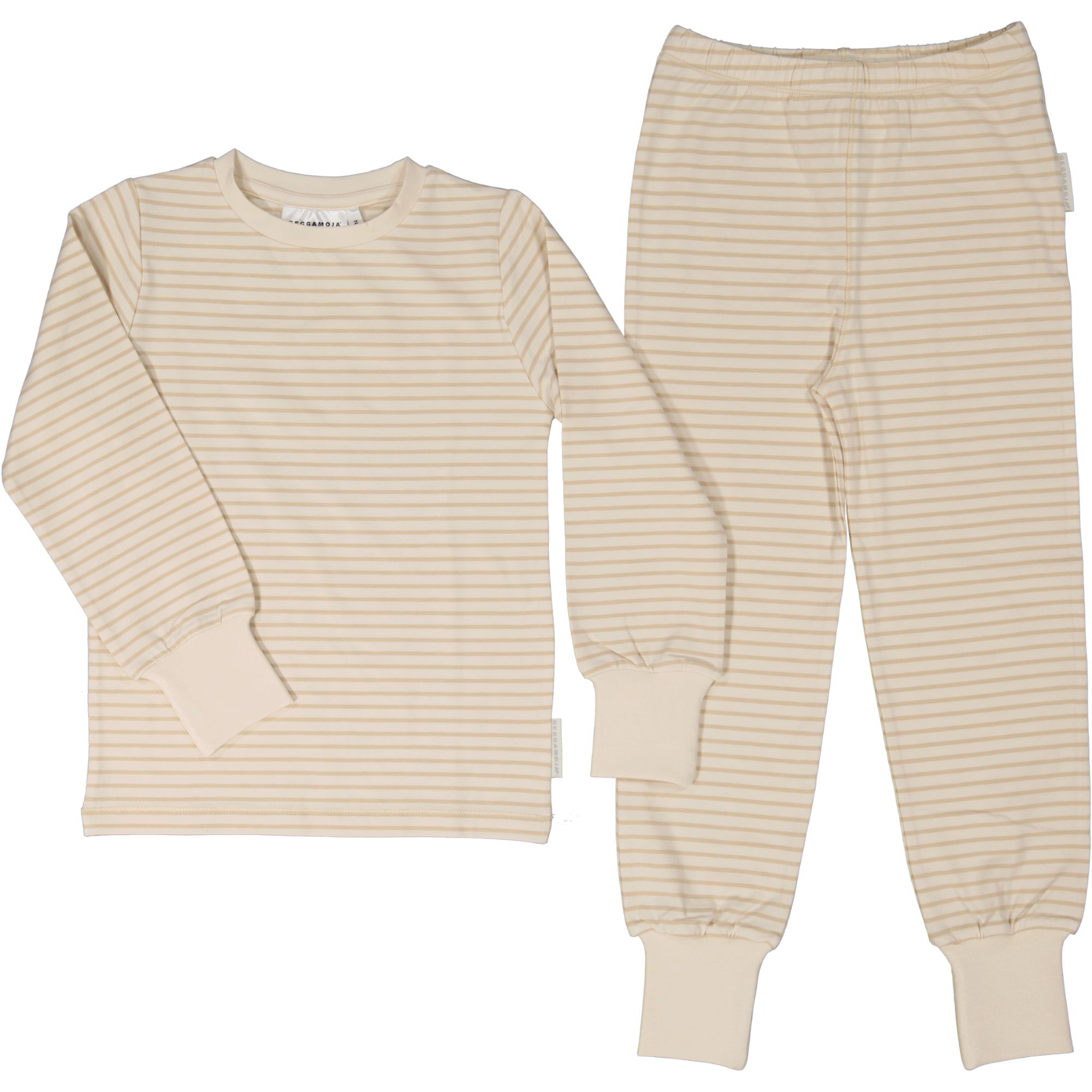 Tvådelad Pyjamas Bambu Classic Vit/Beige 74/80