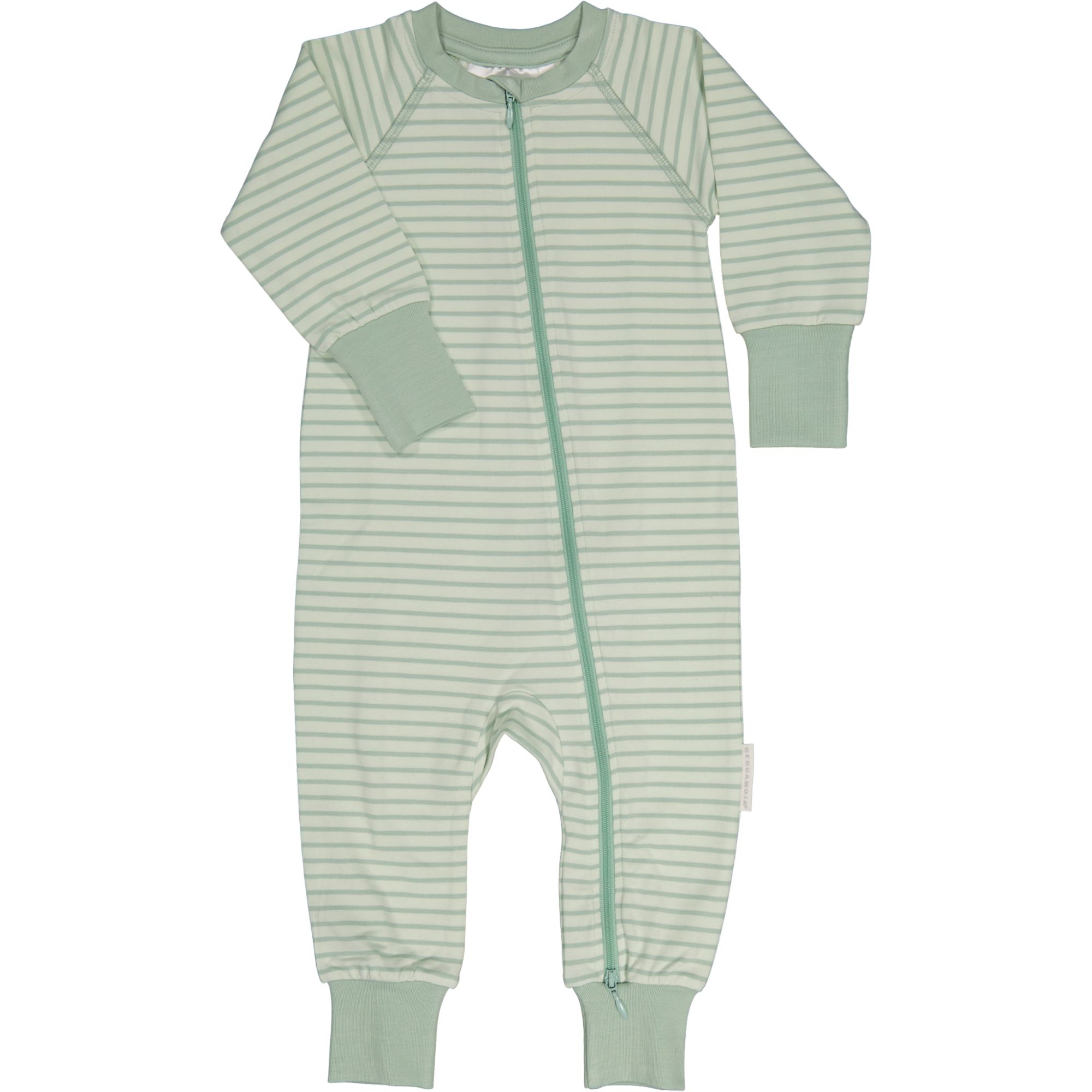 Tvåvägs-zip Pyjamas Bambu Classic Ljusgrön/Grön 86/92