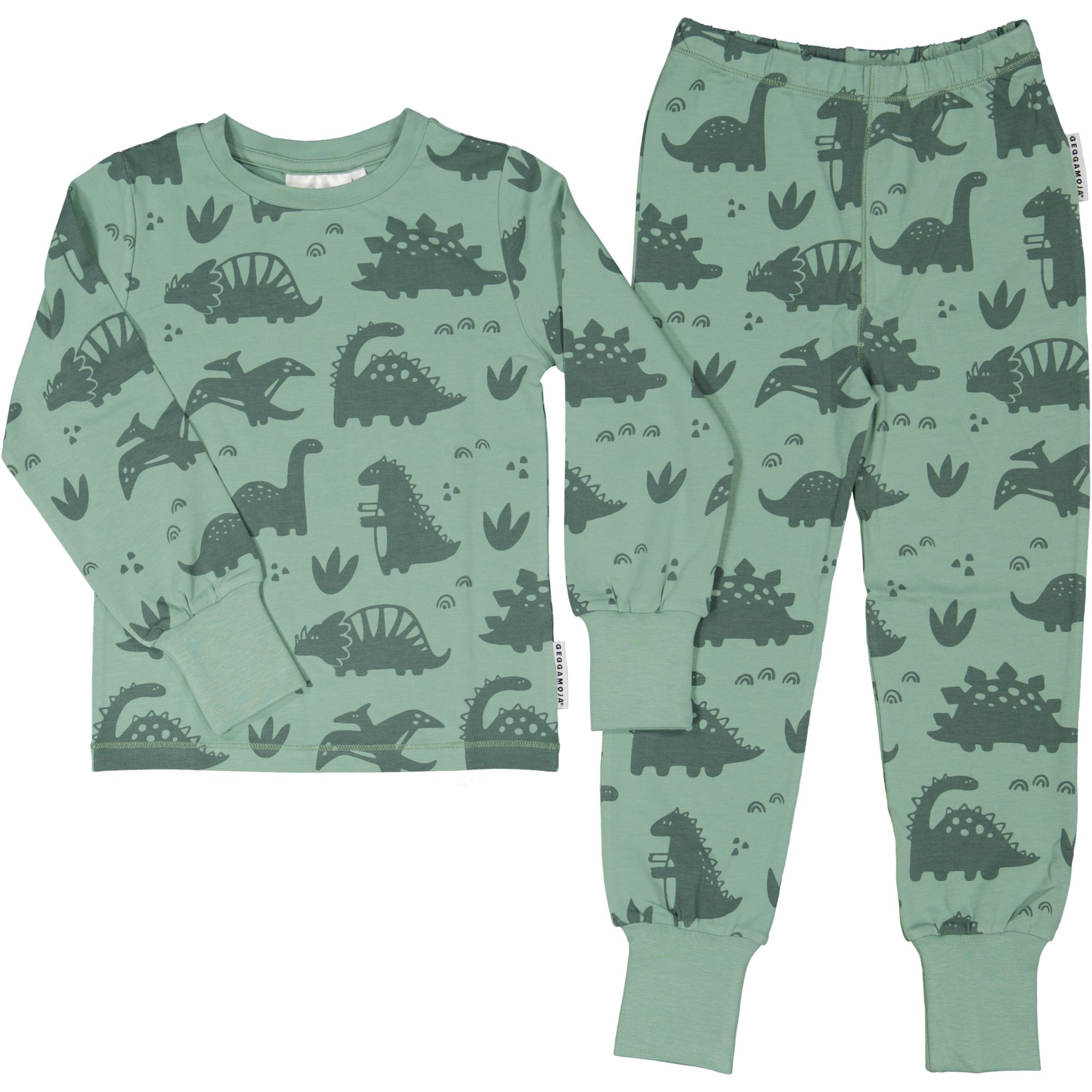 Pyjamas Tvådelad Bambu Dino Grön 122/128