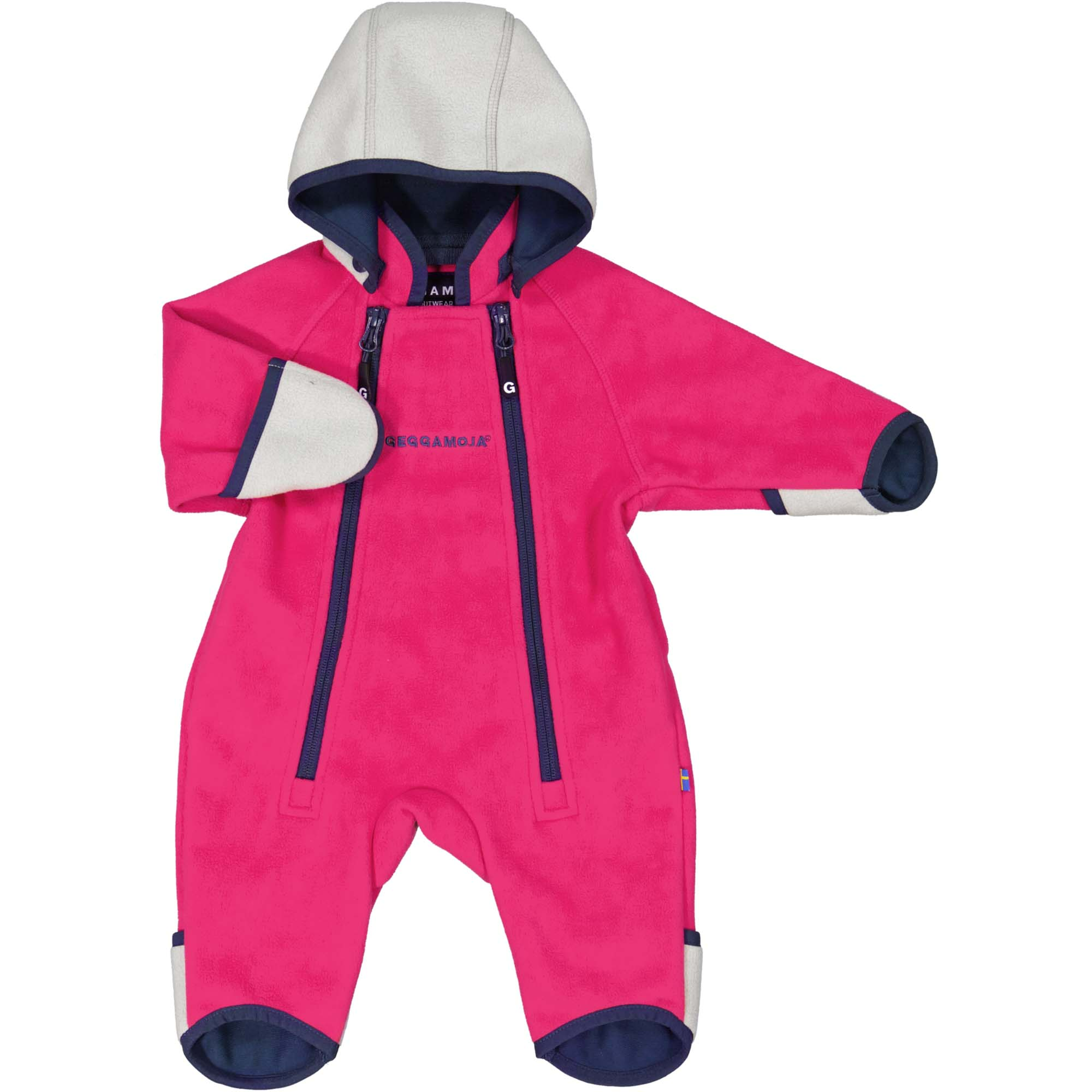 Vindfleece overall grå/cerise 50/56