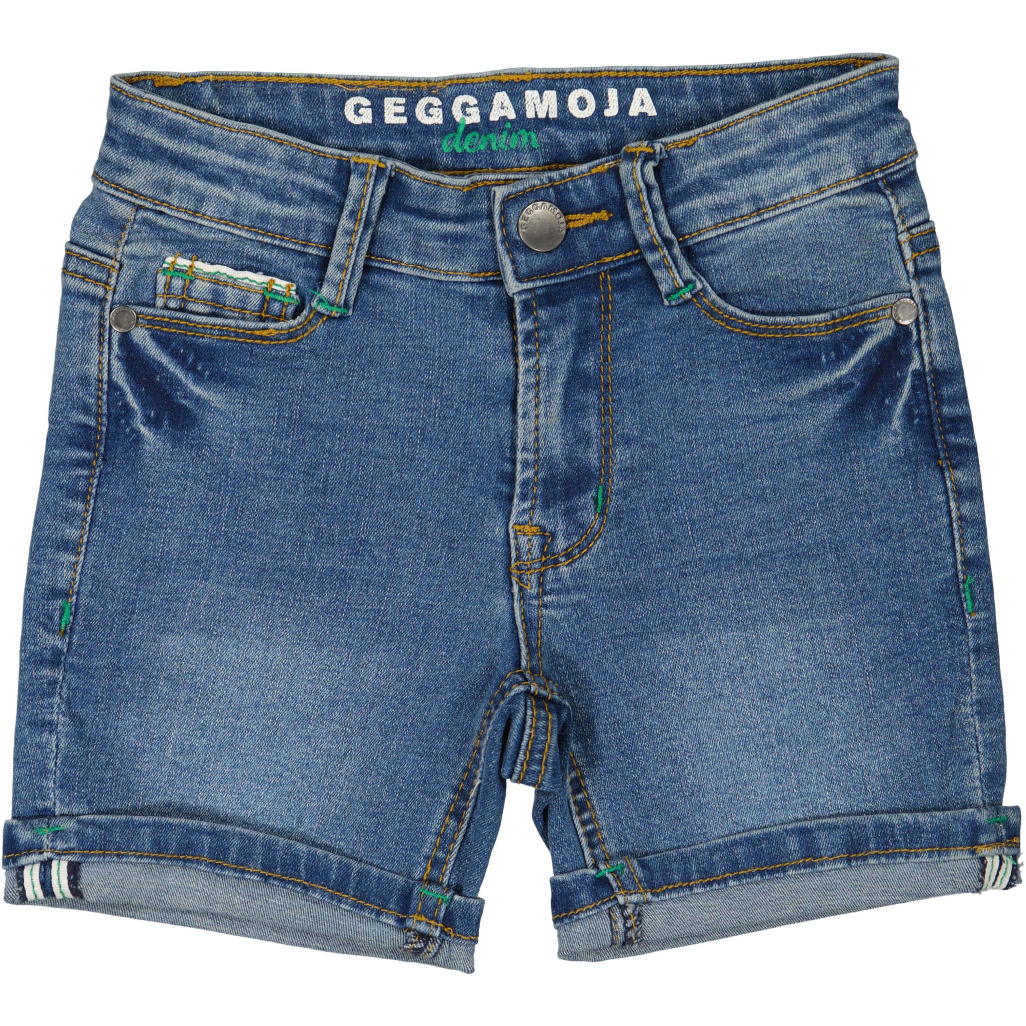 Unisex 5-pocket Jeansshorts Blå 98/104