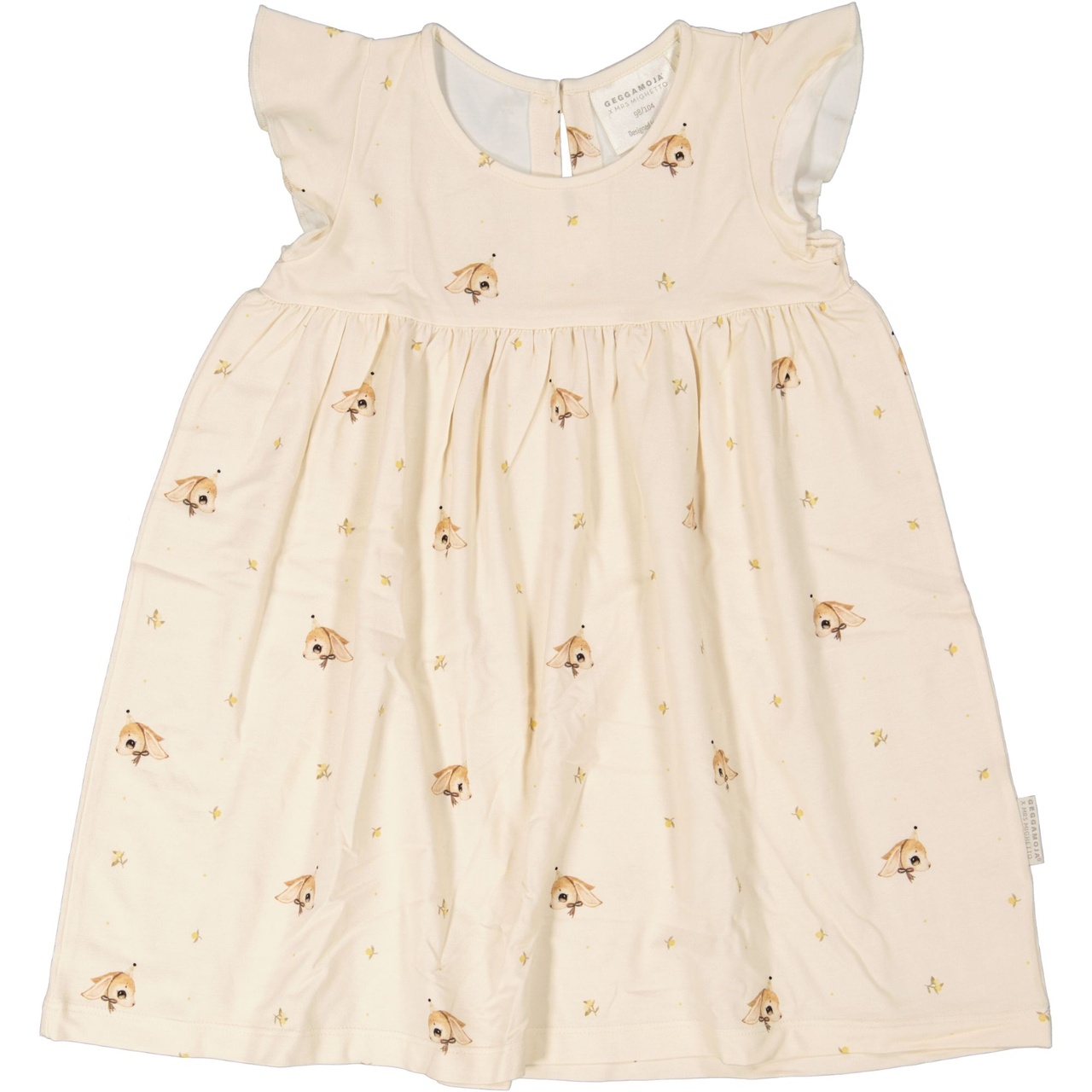 Bamboo frill dress Long ear beige   86/92