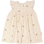 Bamboo frill dress Long ear beige   74/80