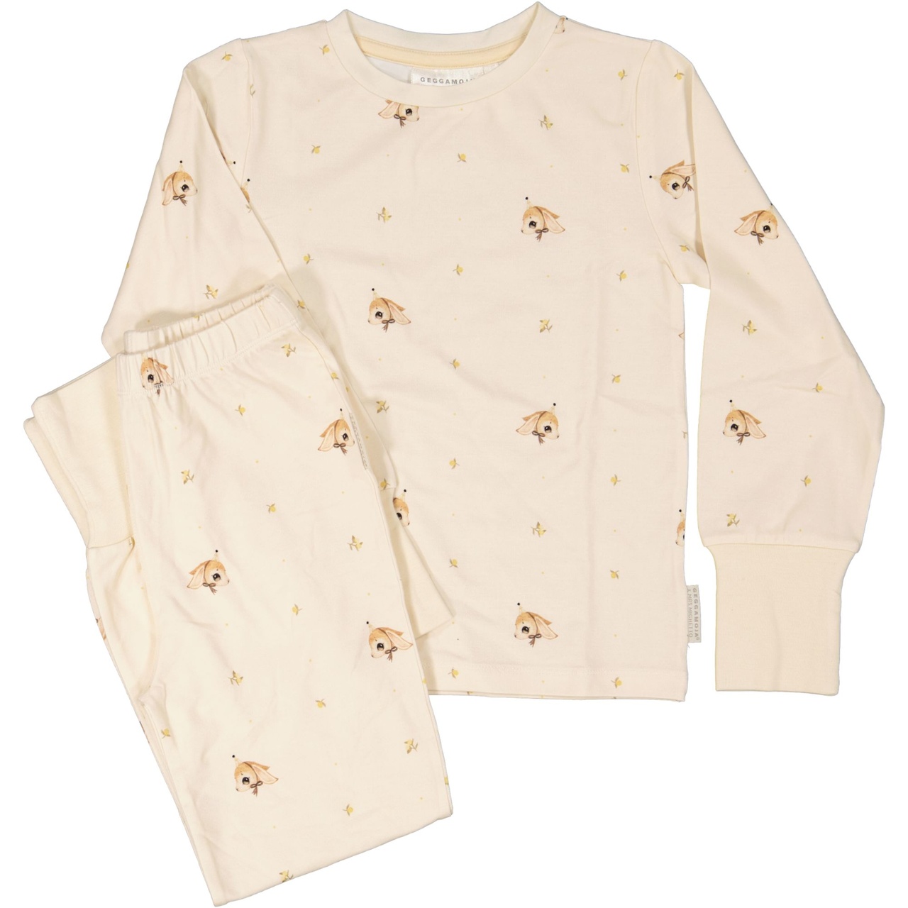 Bamboo 2 pcs Pyjamat Long ear beige  122/128