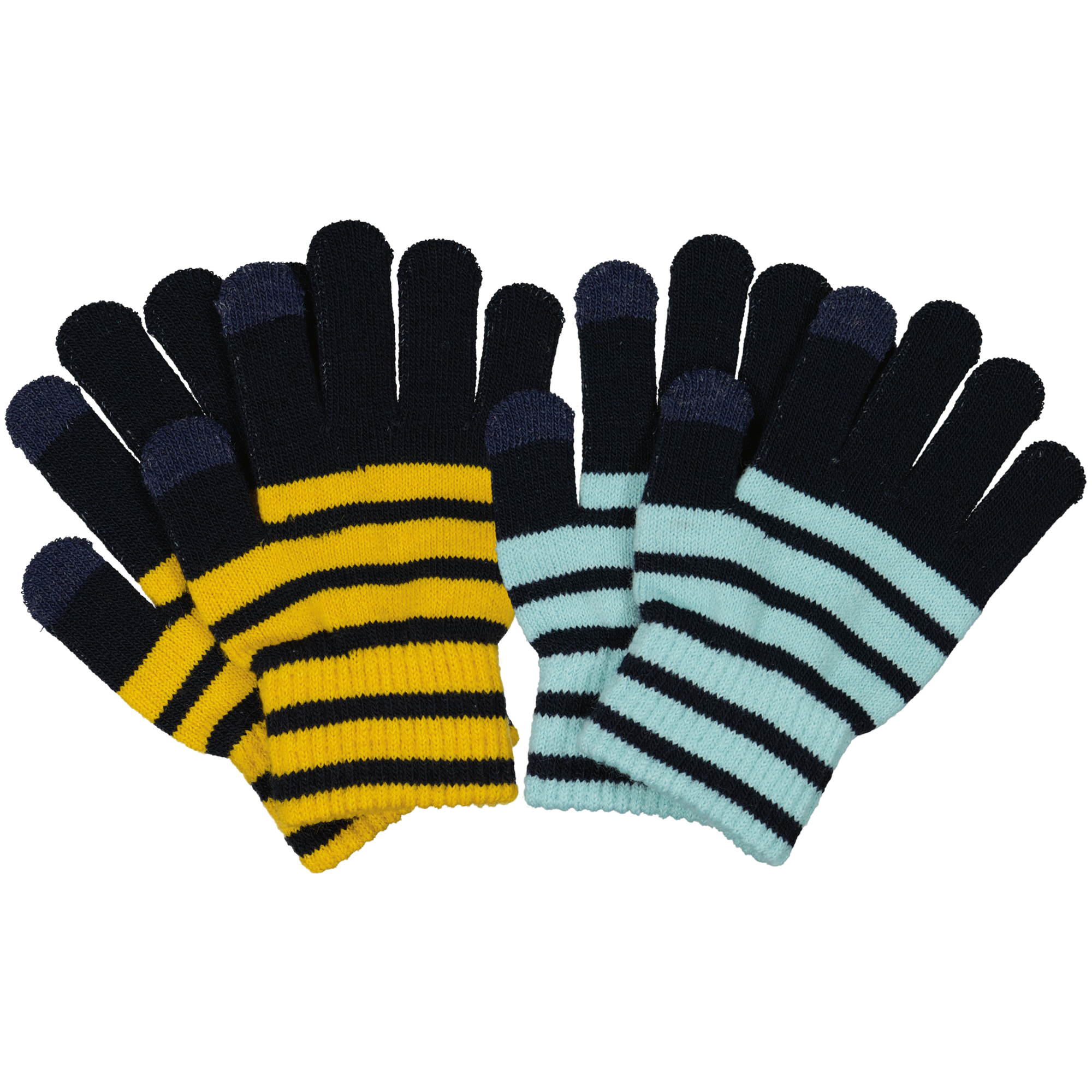 Magic finger gloves touch Mint/yellow