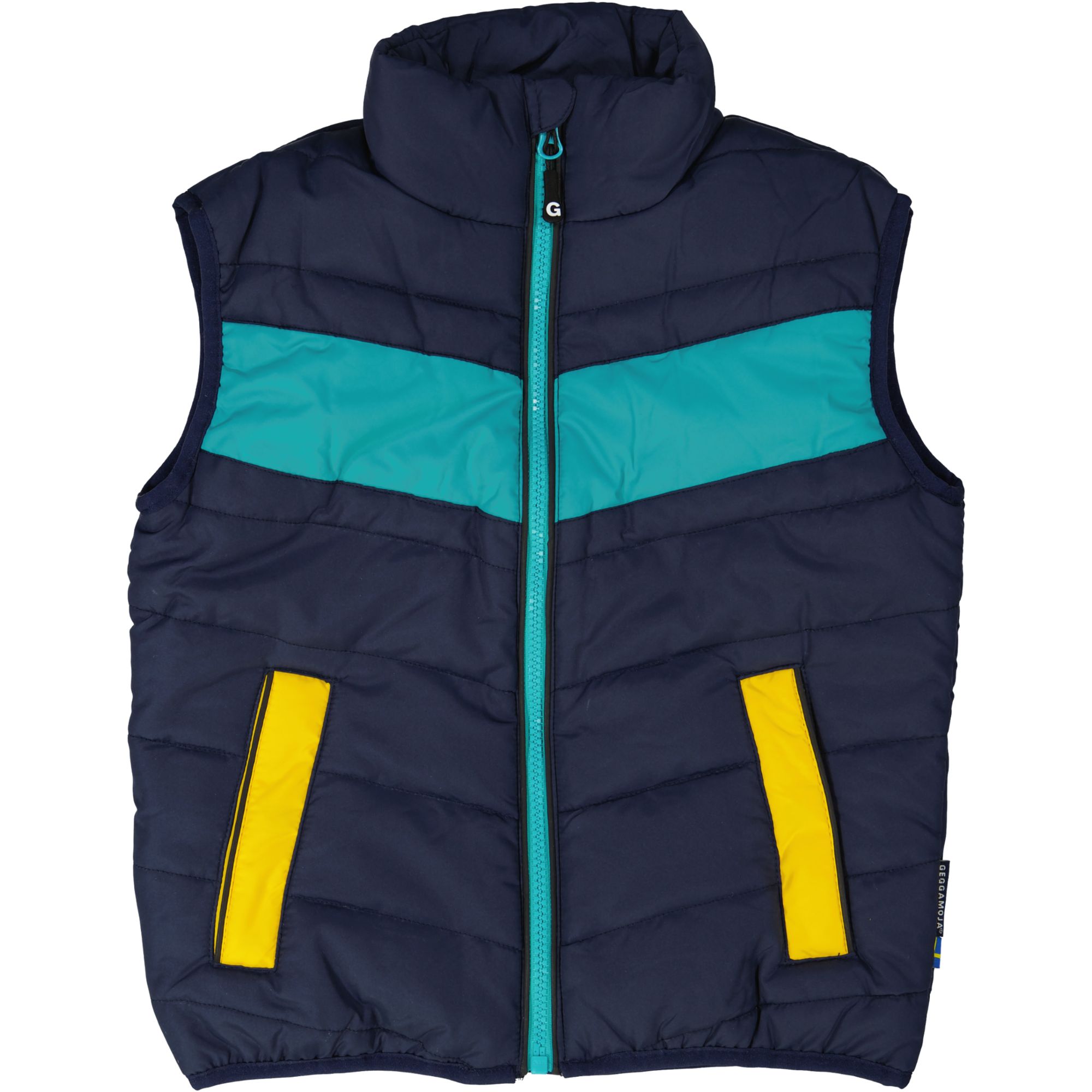 Nylon vest Turq/Navy