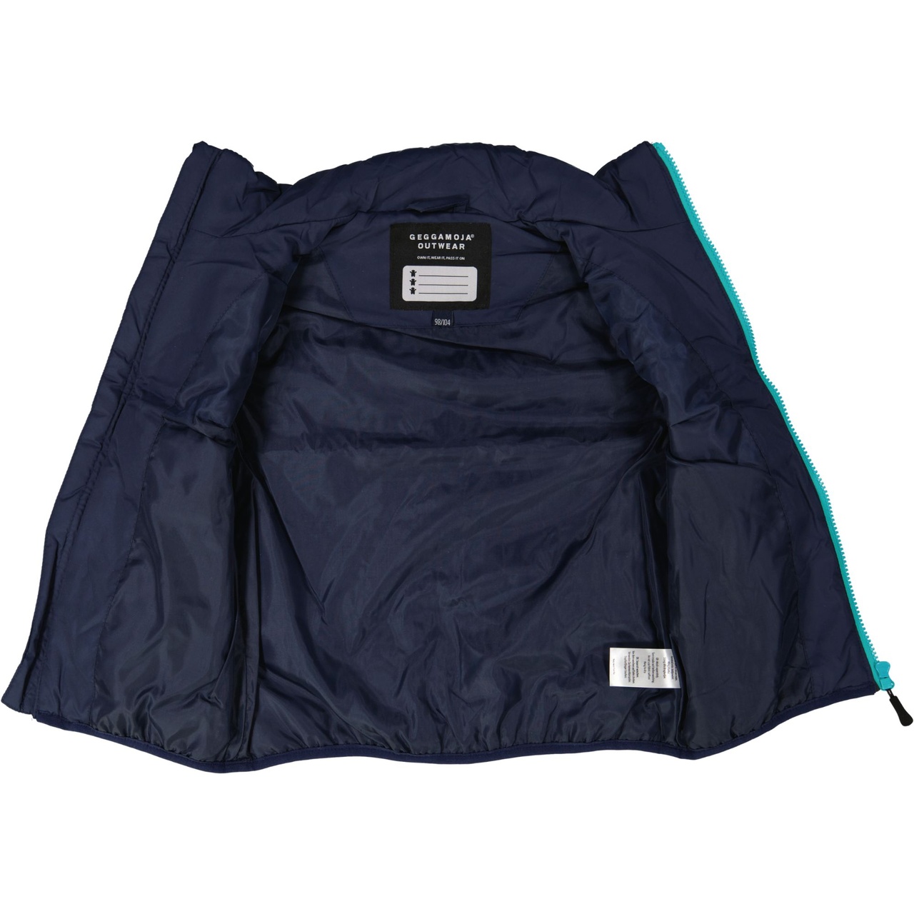 Nylon vest Turq/Navy 170