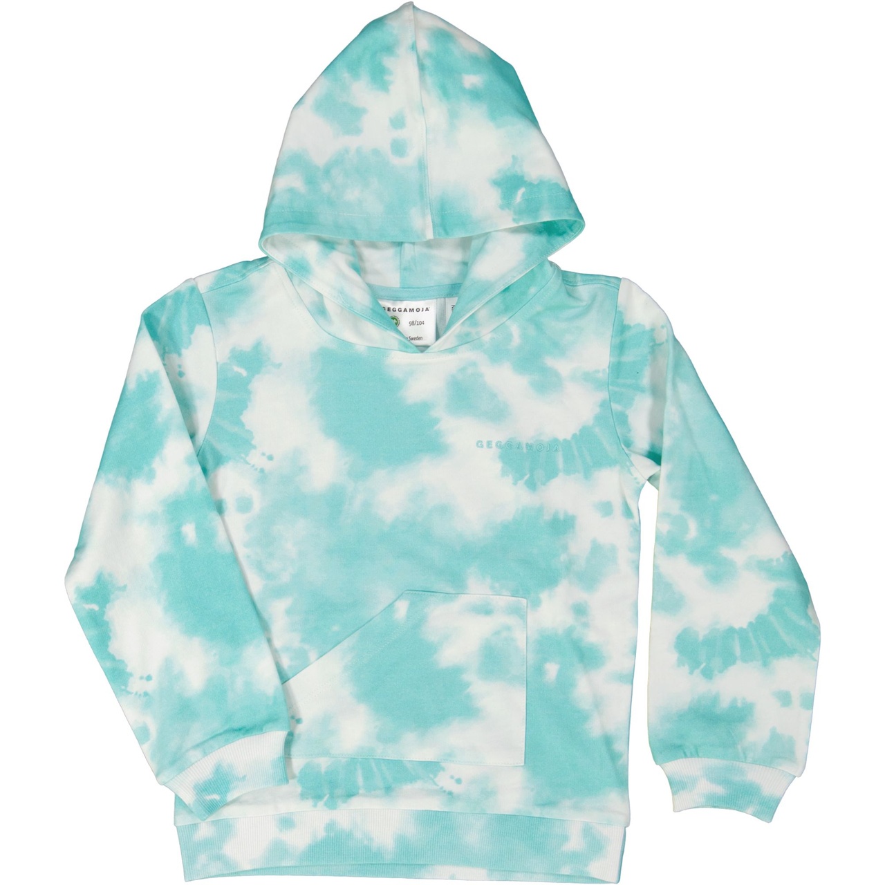 College hoodie Tie dye mint