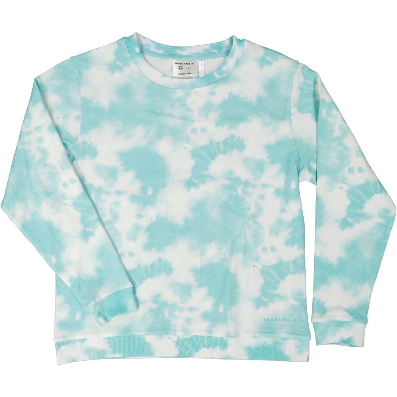 Female college sweater Tie dye mint