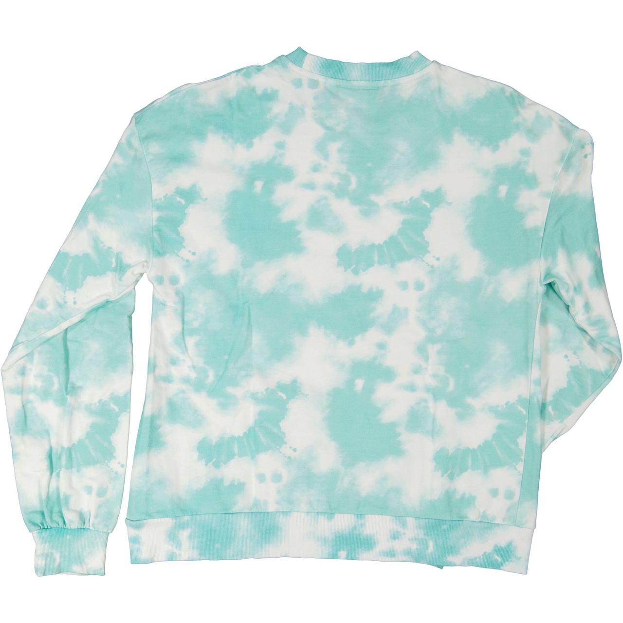 Female college sweater Tie dye mint