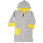 Kids Bathrobe Grey/yellow str 98/104