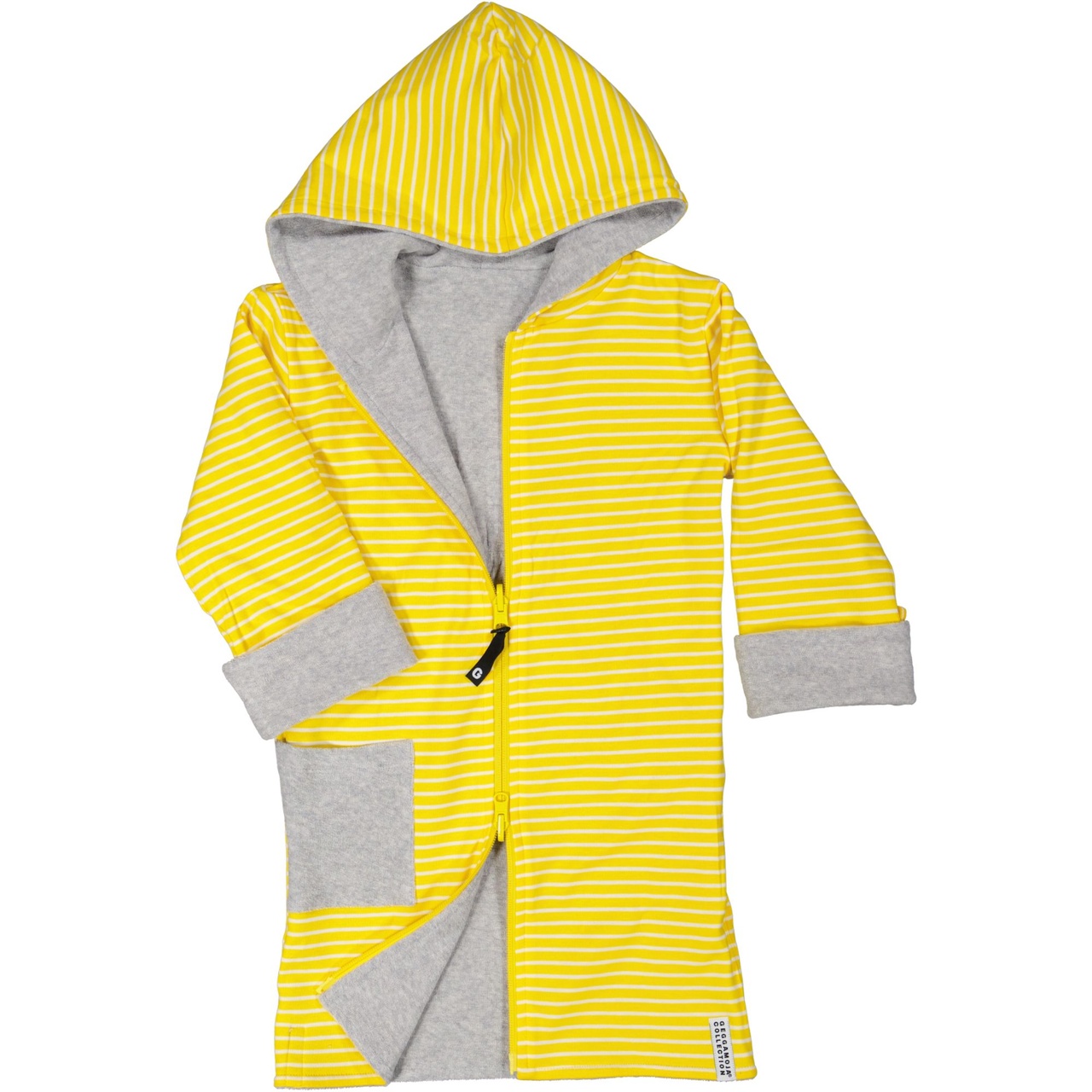 Kids Bathrobe Grey/yellow str 98/104