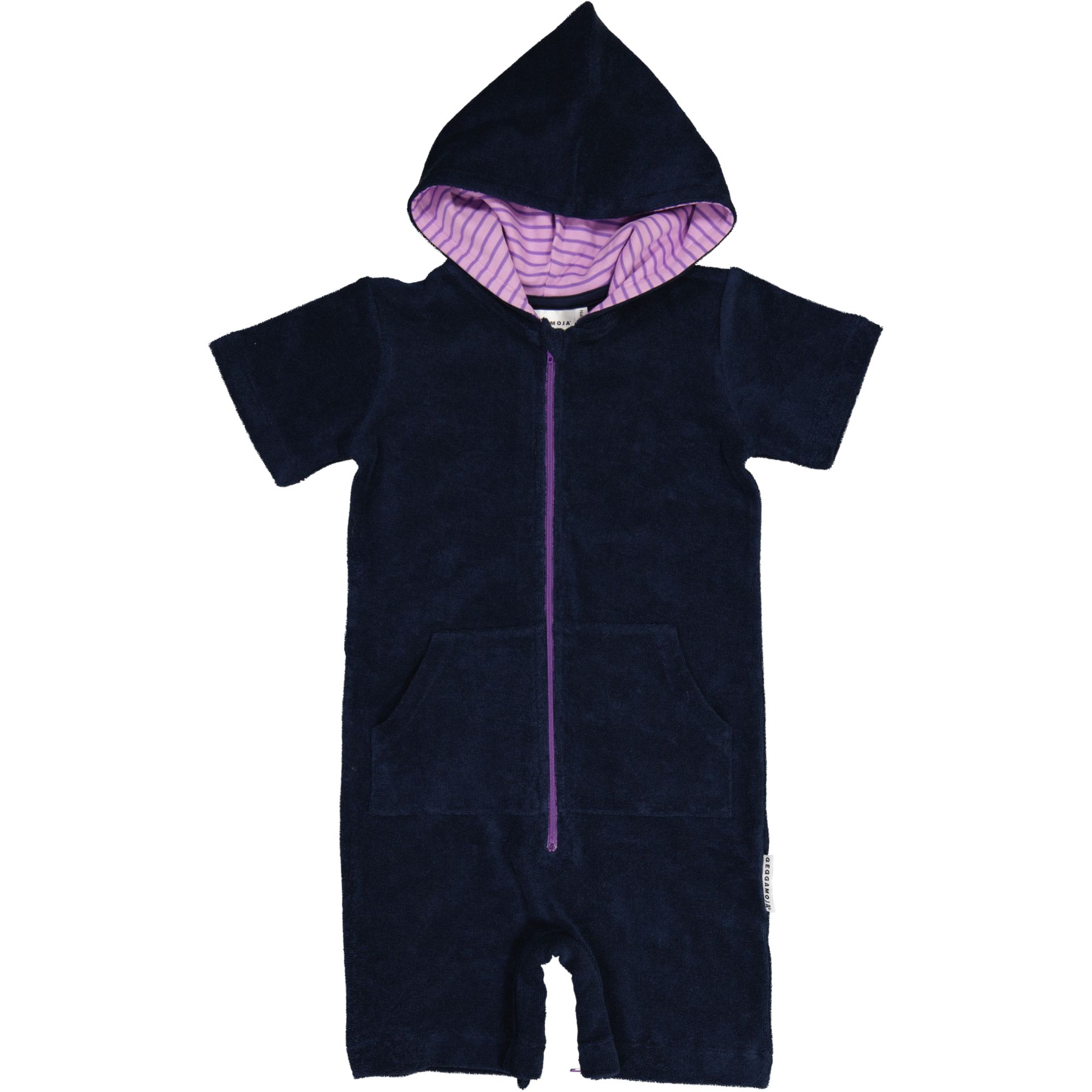 Terry suit Navy/purple str