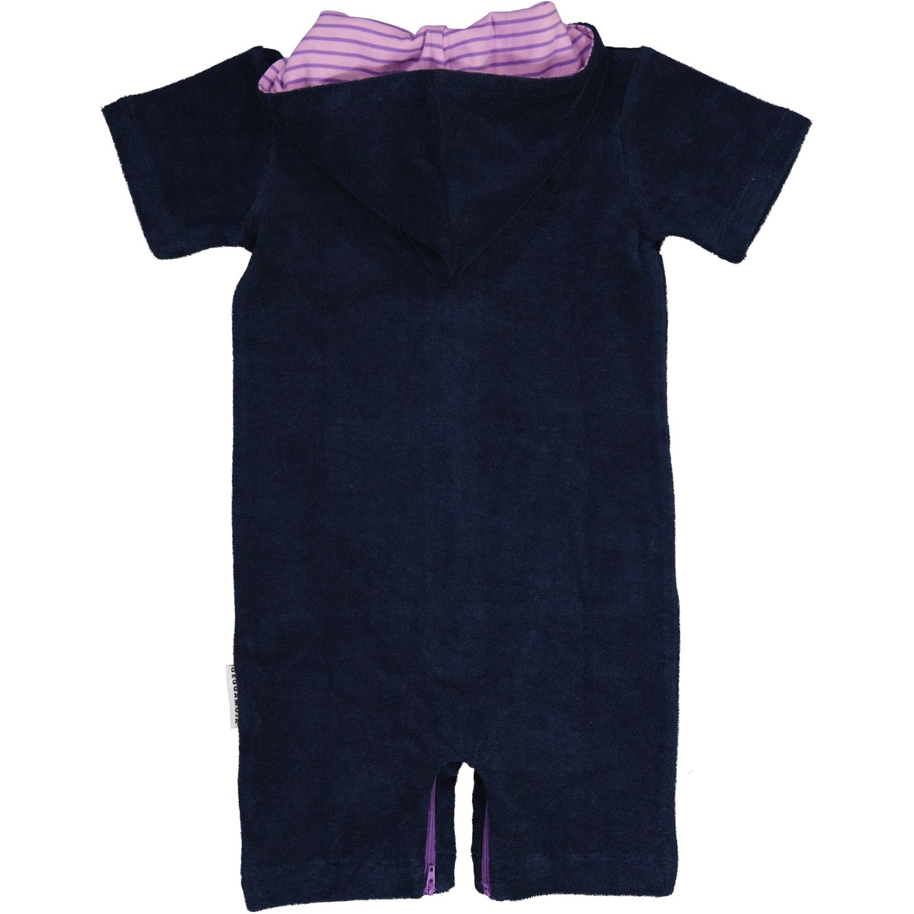 Terry suit Navy/purple str 146/152