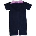 Terry suit Navy/purple str 146/152