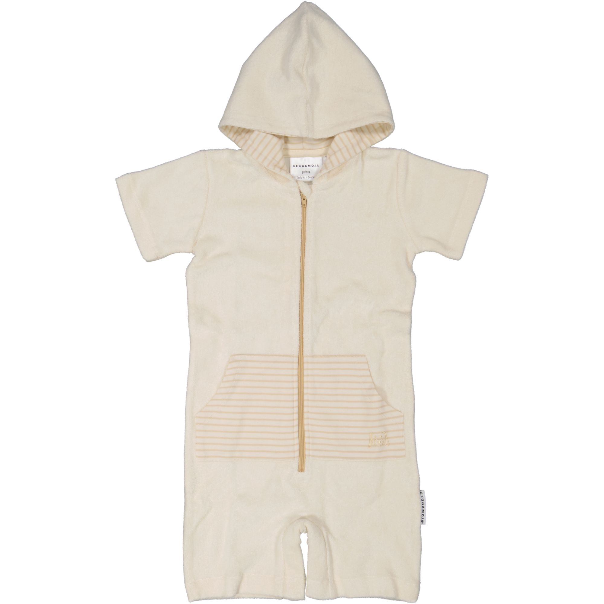 Terry suit White/beige str