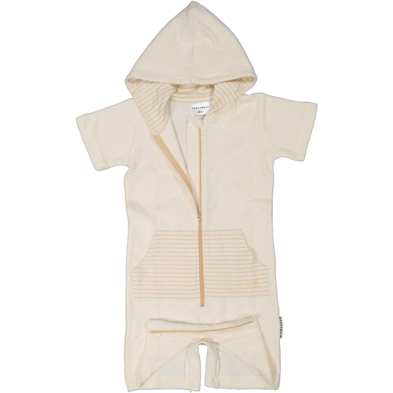 Terry suit White/beige str