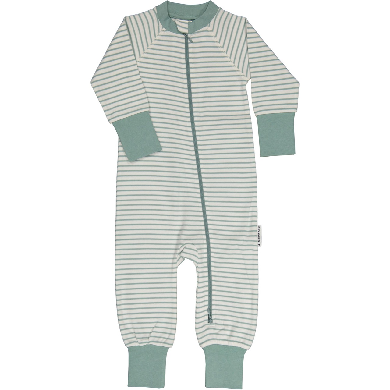 Pyjamas two way zip L.green/offwhite 50/56