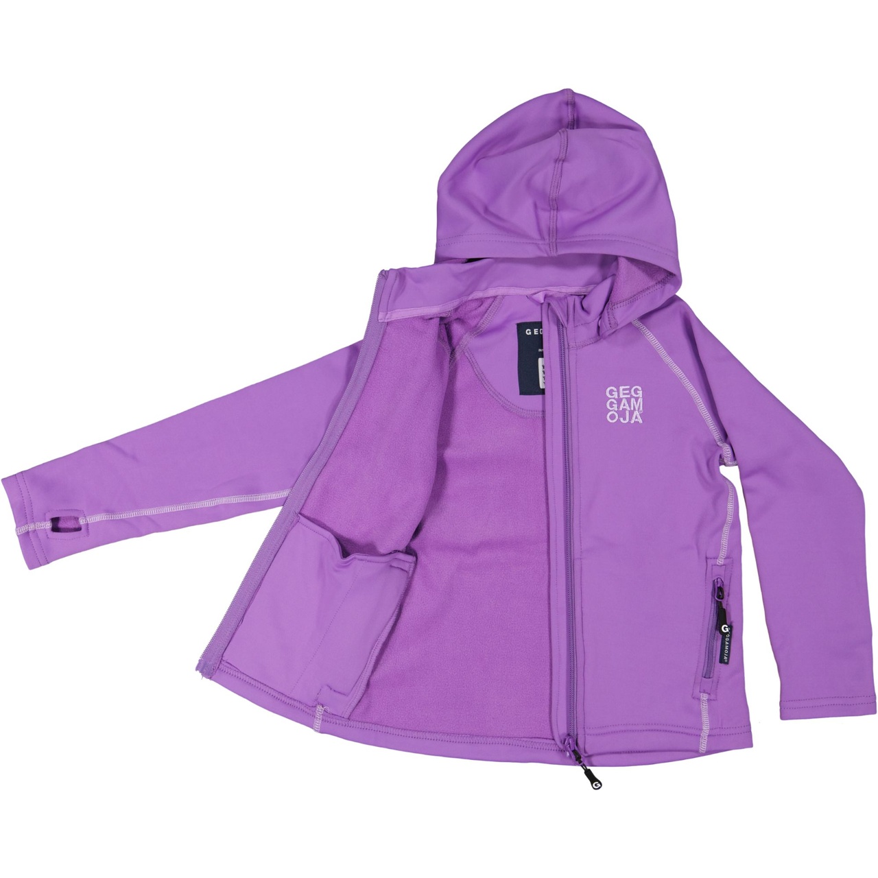 Stretch hoodie Violett 122/128