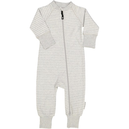 Tvåvägs-zip Pyjamas Classic Ljusgrå randigt