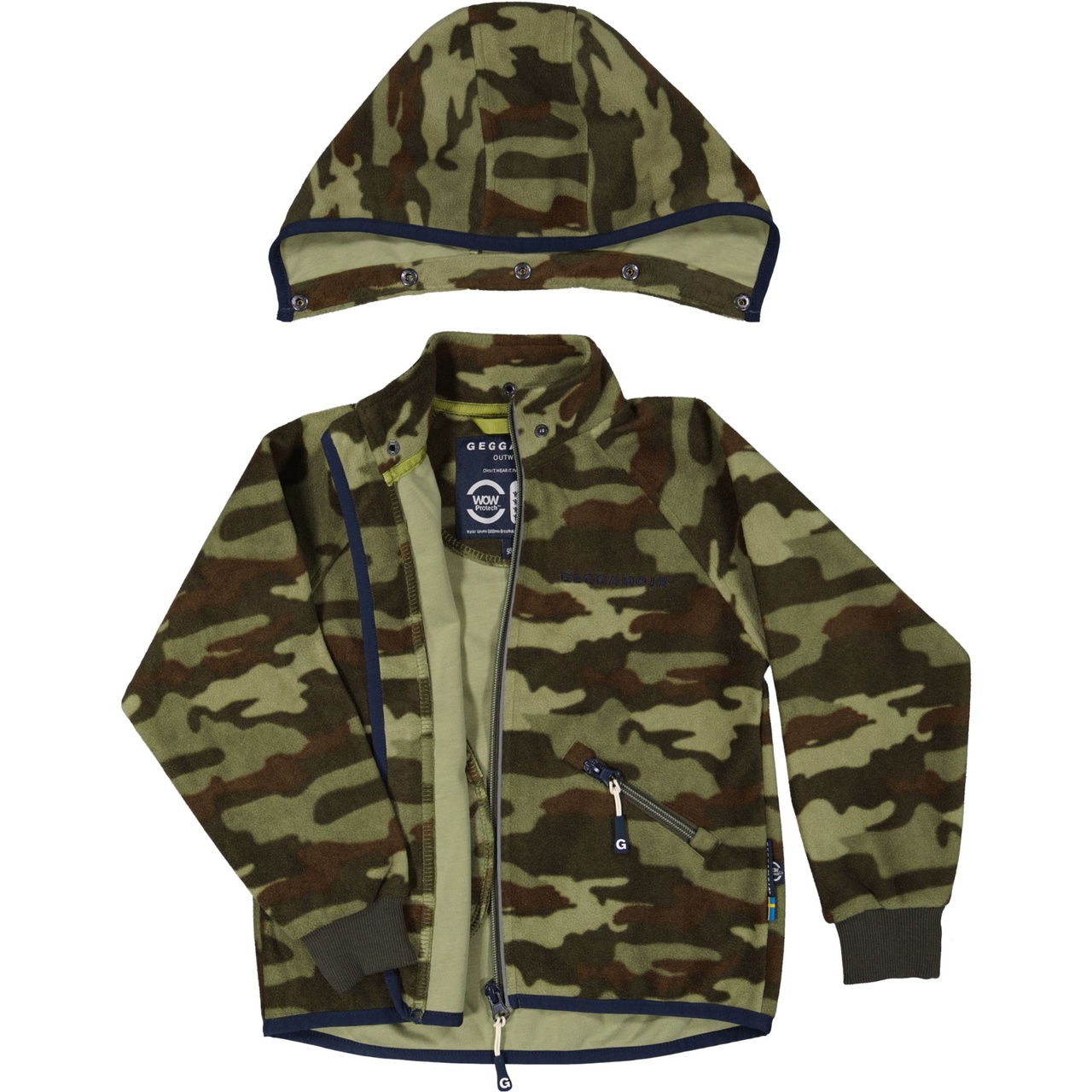 Vindfleece jacka Camo 86/92