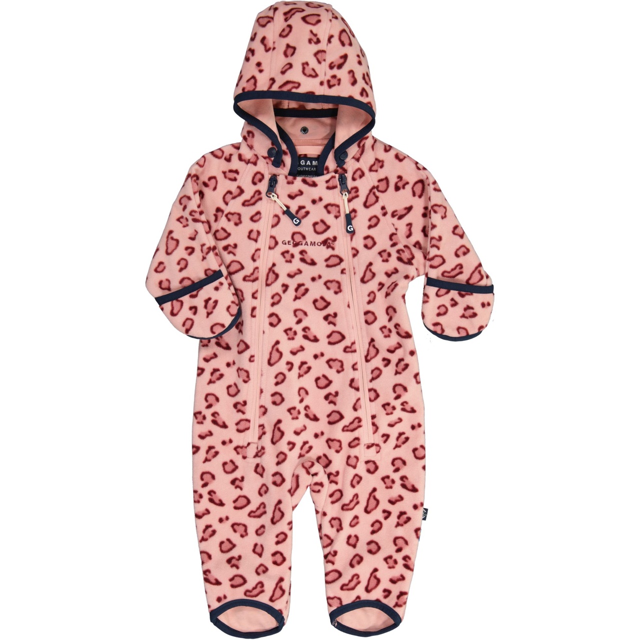 Wind fleece overall Pink Leo