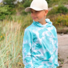 College hoodie Tie dye mint
