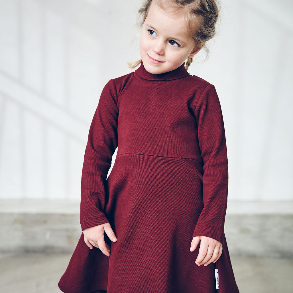 Polo dress Burgundy 98/104