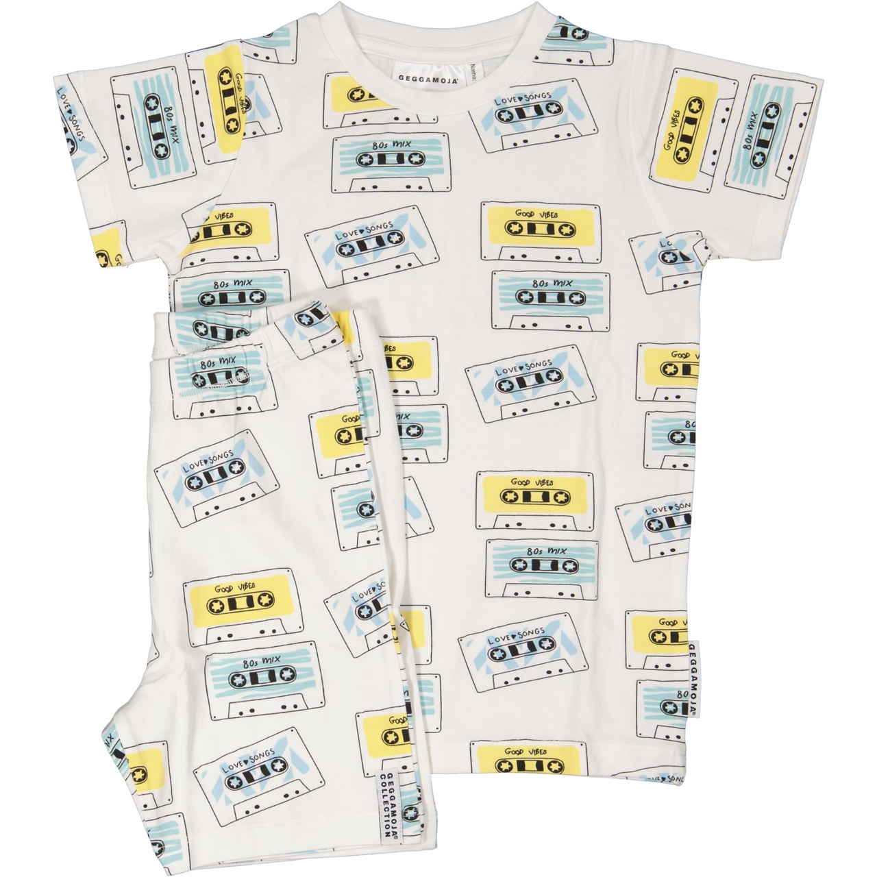 BambooTwo pcs summer pyjamas Music tape
