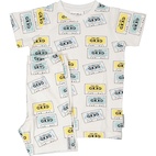BambooTwo pcs summer pyjamas Music tape