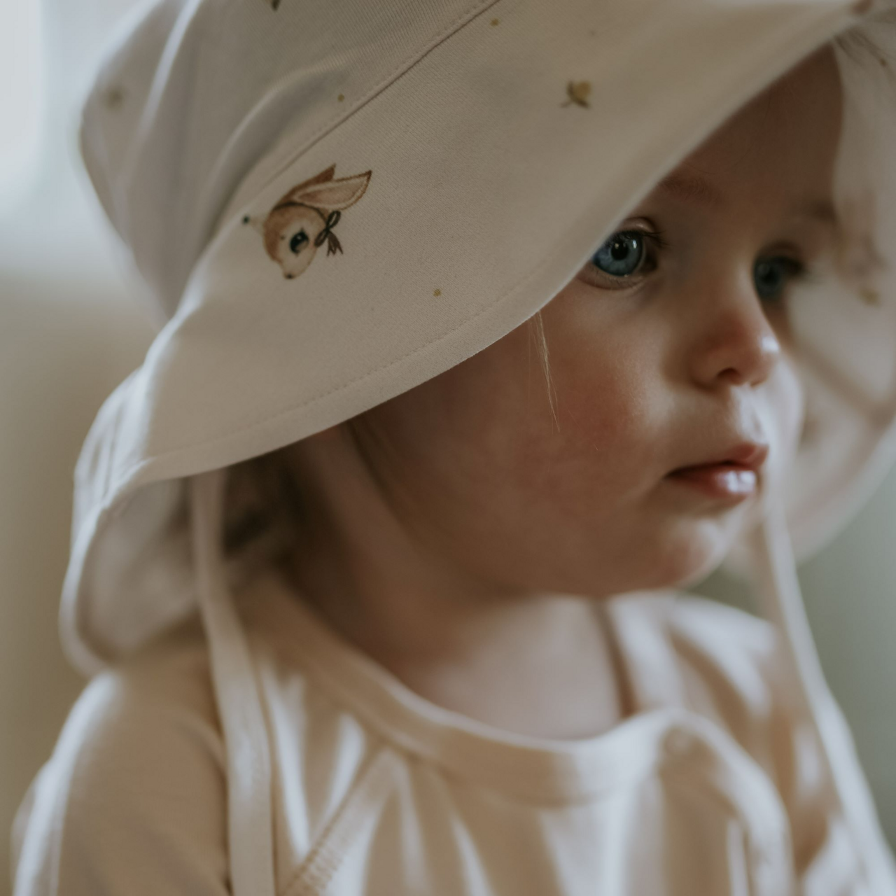 Bamboo Sunny hat Long ear beige   0-4M