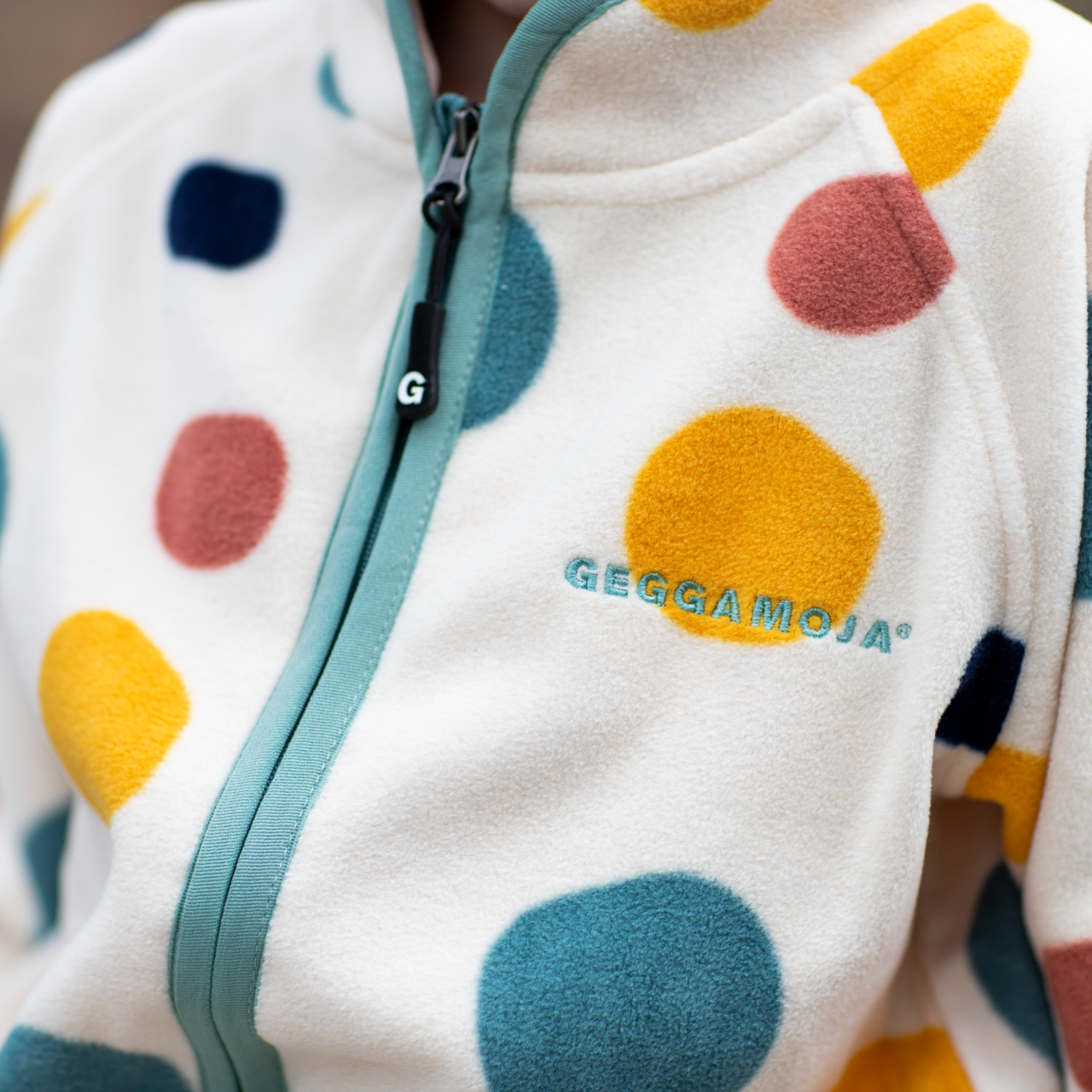 Fleece overall Multi dots beige 62/68