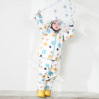Rain set fleece Multi dots beige