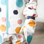 Rain mitten fleece Multi dots beige 4-6