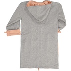 Kids Bathrobe Grey/coral str 110/116