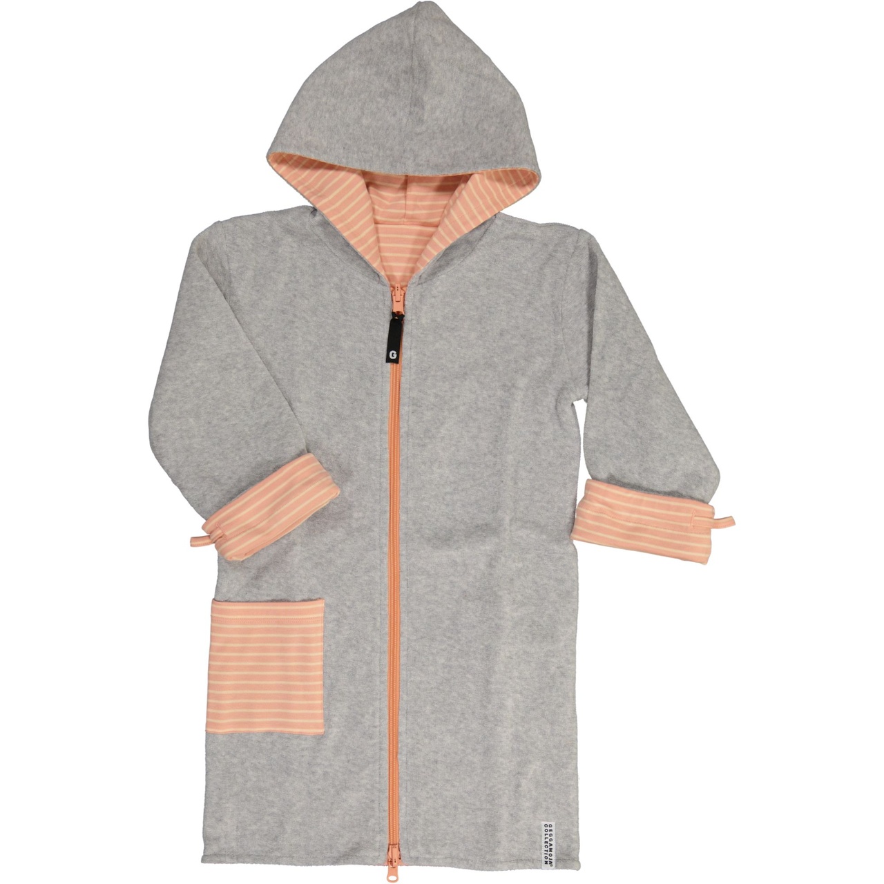 Teen Bathrobe Grey/coral str