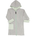 Teen Bathrobe Grey/L.green str