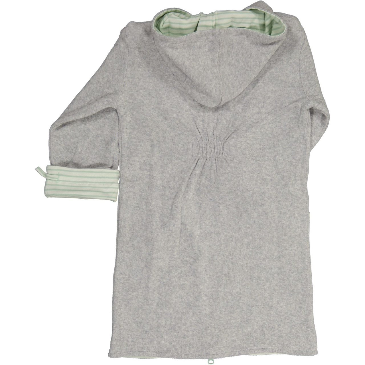 Teen Bathrobe Grey/L.green str 158/164