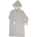 Female Bathrobe Grey/L.green str 40 S