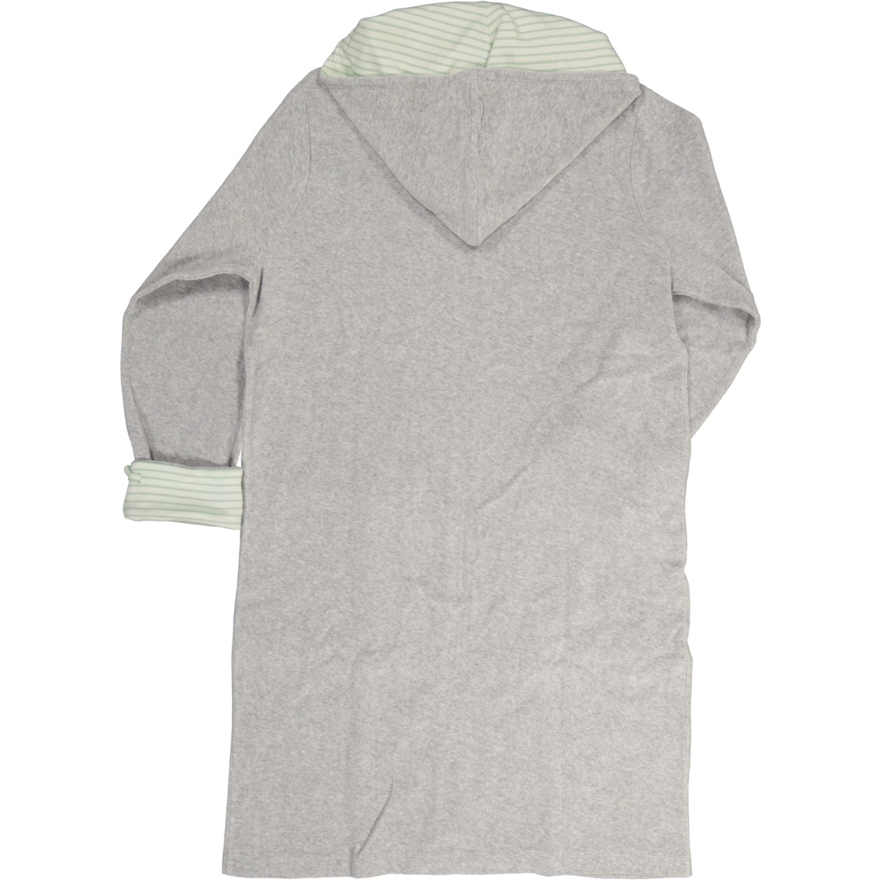 Female Bathrobe Grey/L.green str 40 XS