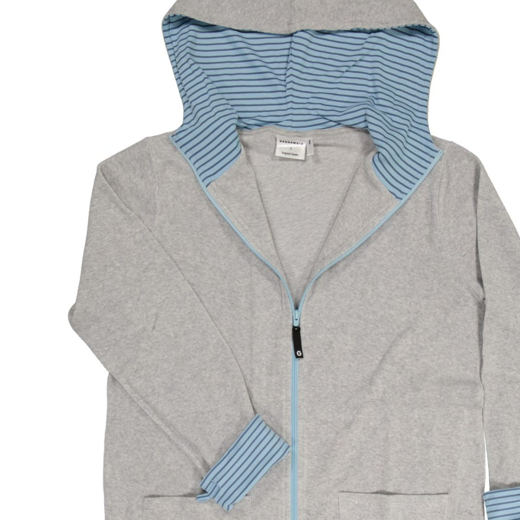 Male Bathrobe Grey/blue str 41 S