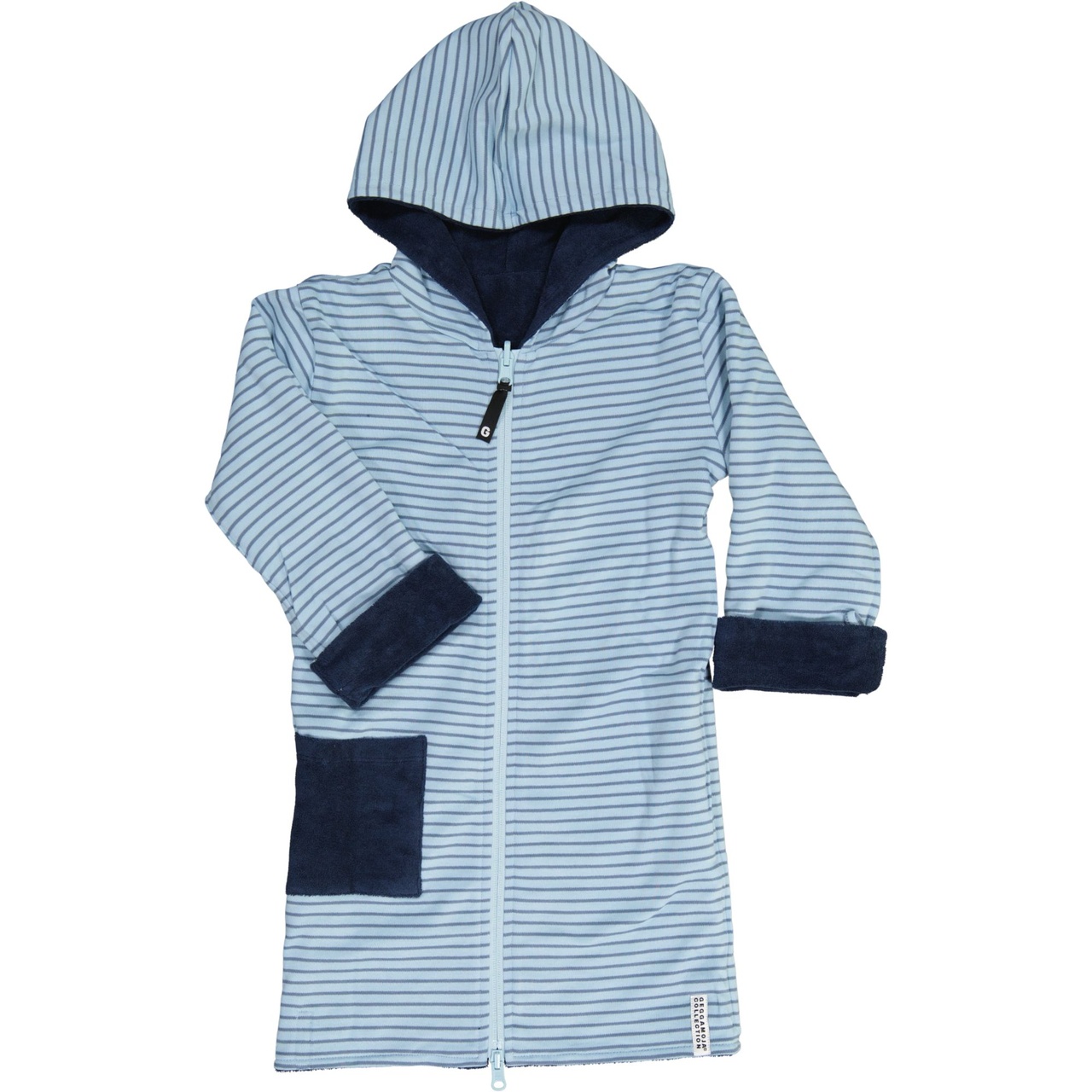 Kids Bathrobe Navy/blue stripe 74/80