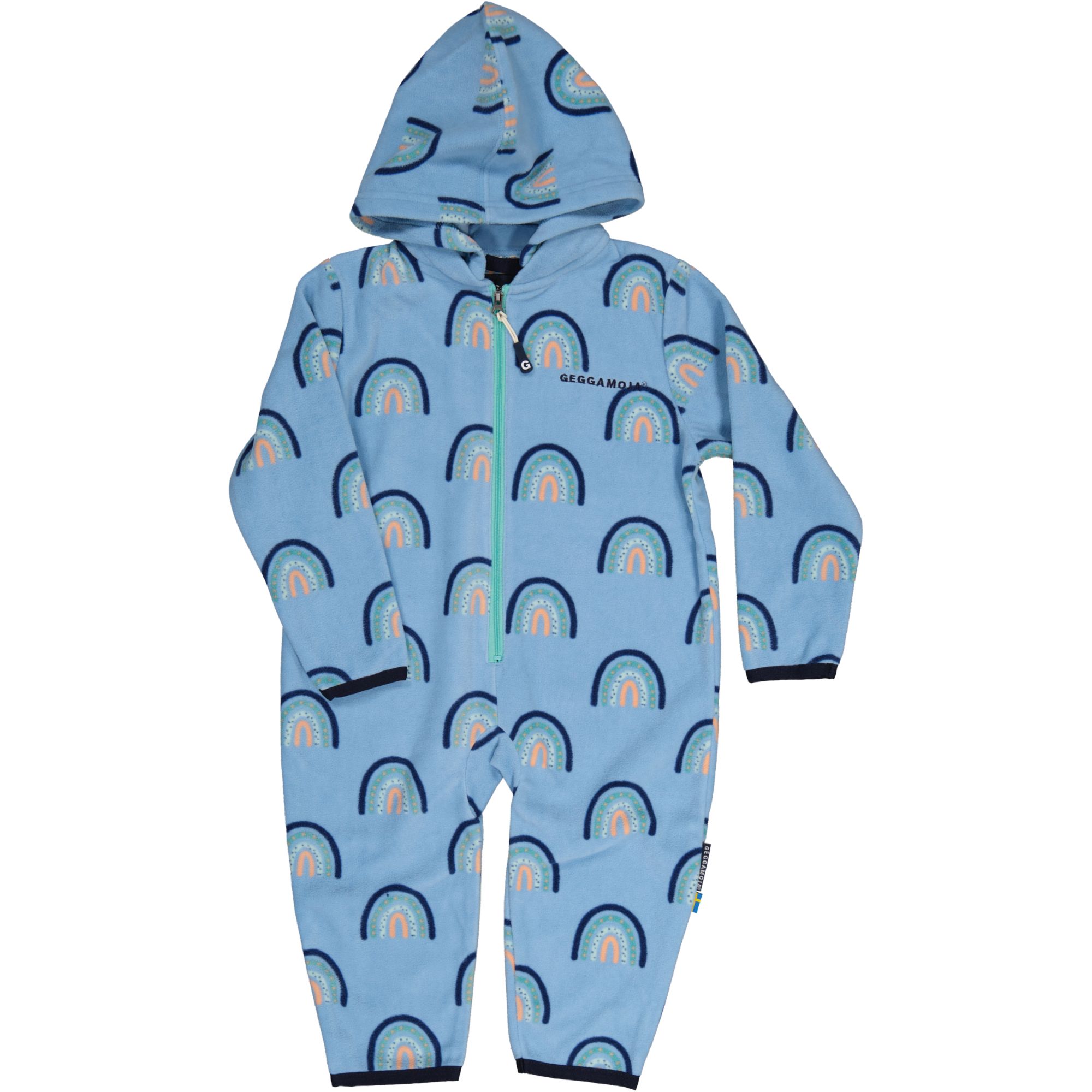 Fleece overall Blue Rainbow