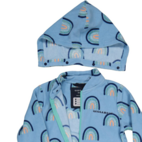 Fleece overall L.blue rainbow