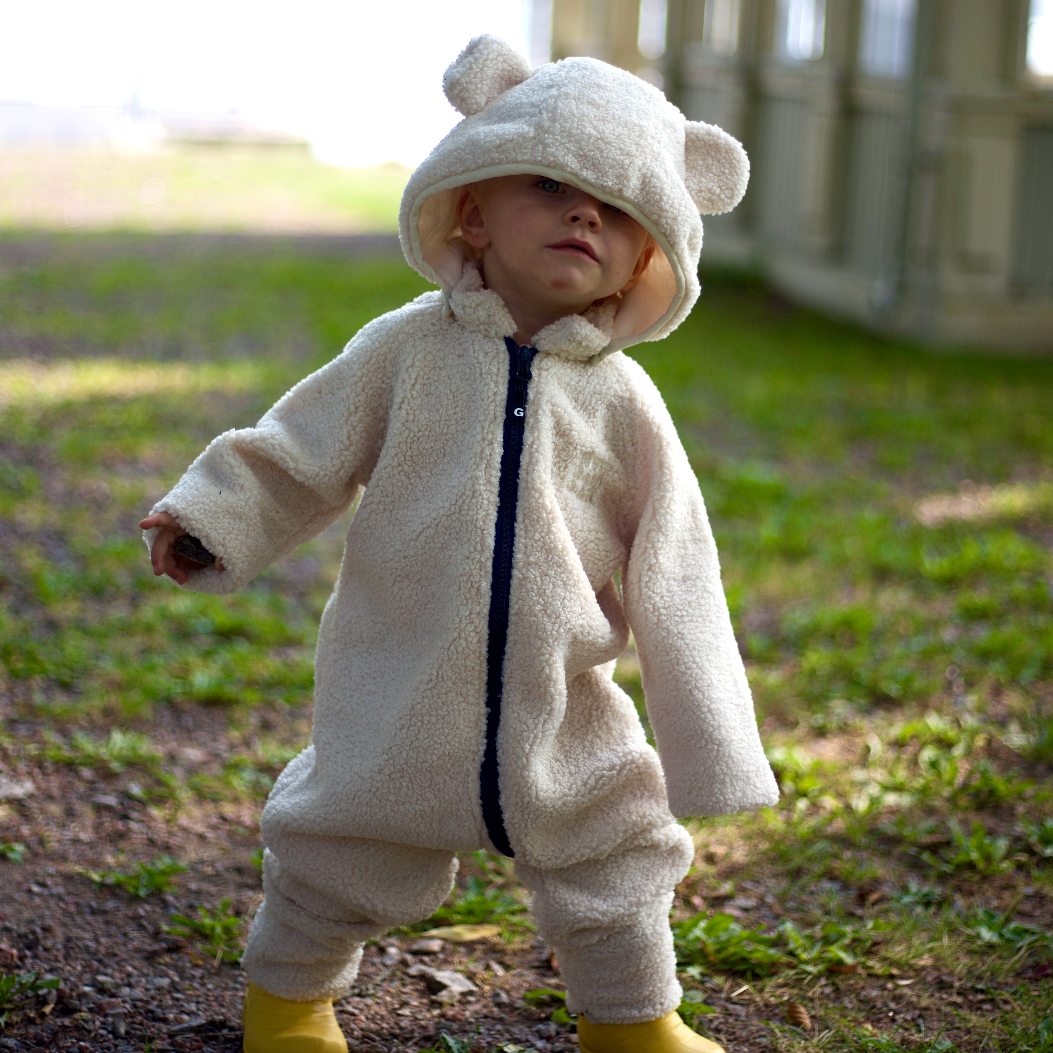 Pile overall Beige