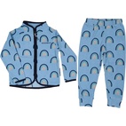 Fleece set L.blue rainbow 122/128