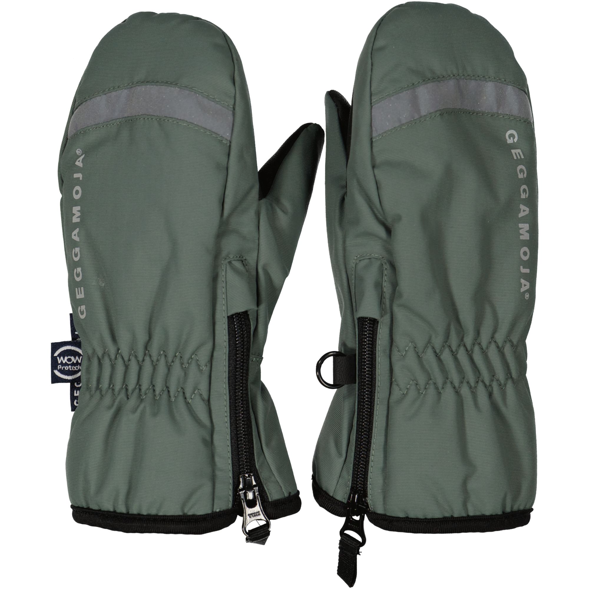 Winter zip mitten Mossgreen