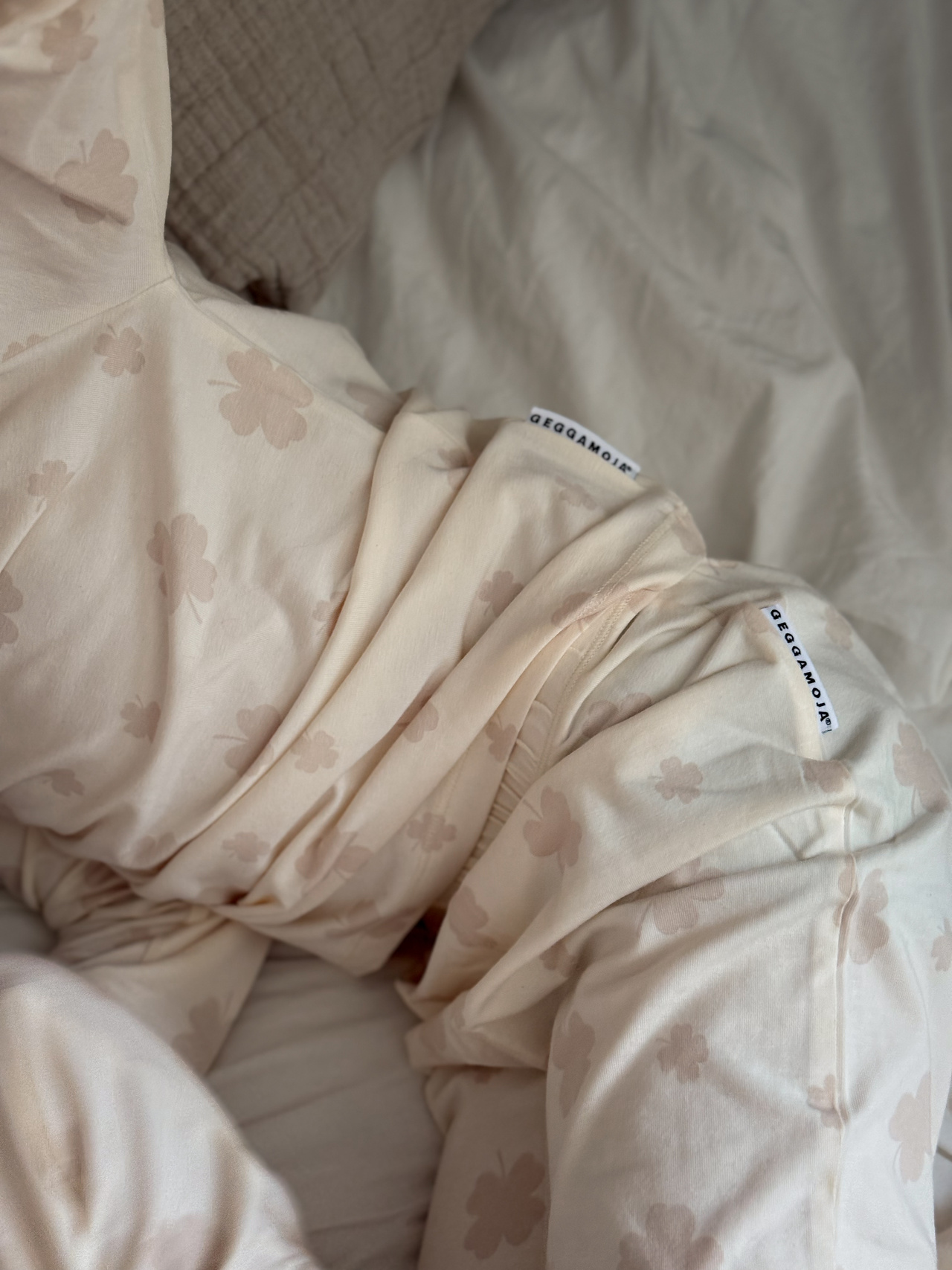 Pyjamas tvådelad Bambu Klöver Beige
